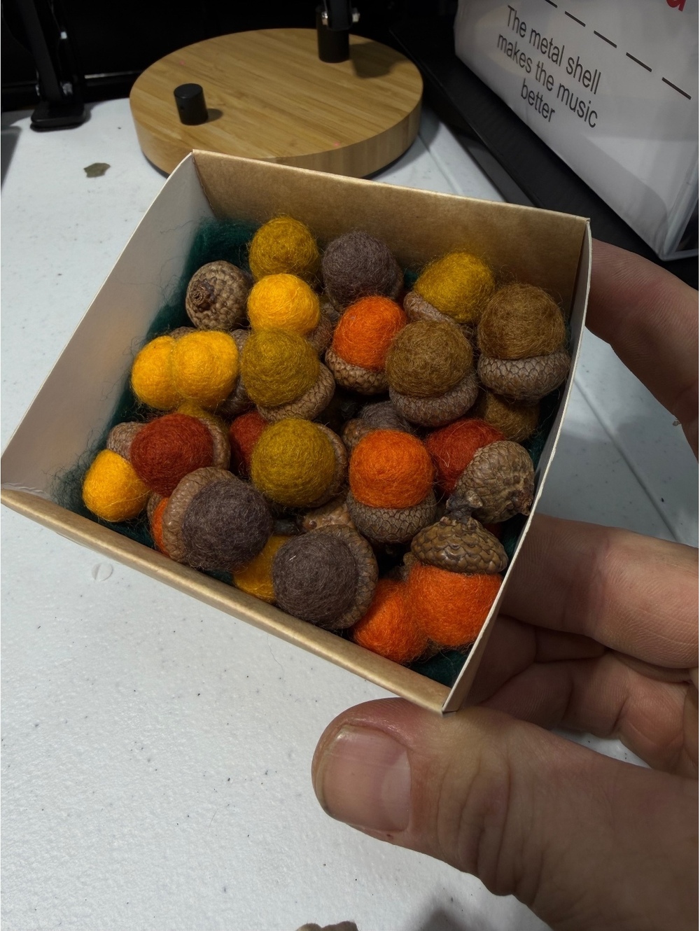Felt Acorn Ornaments Set